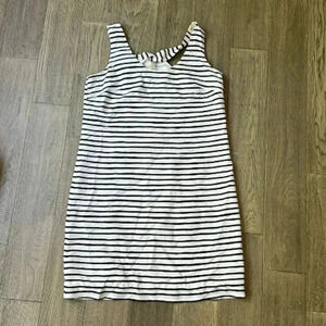 🔥j.crew🔥 | Dark  navy blue and white horizontal striped dress